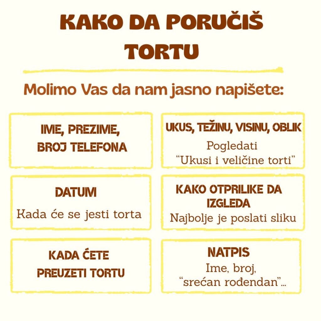 Kako da poručiš tortu?