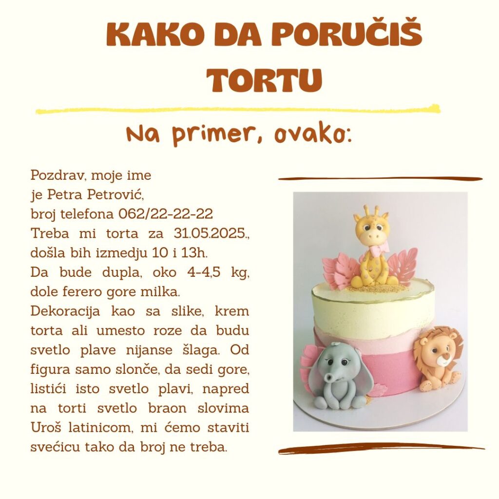 Kako da poručiš tortu?