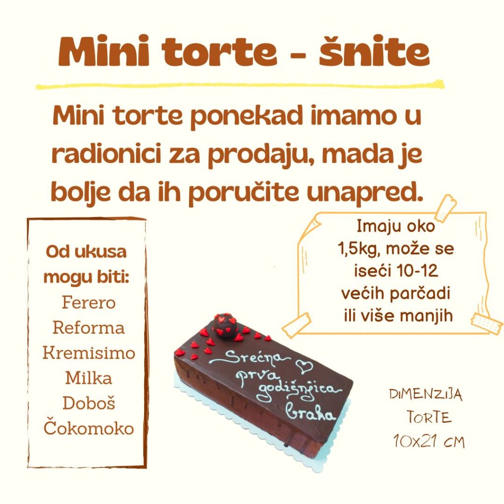 Mini torte - šnite