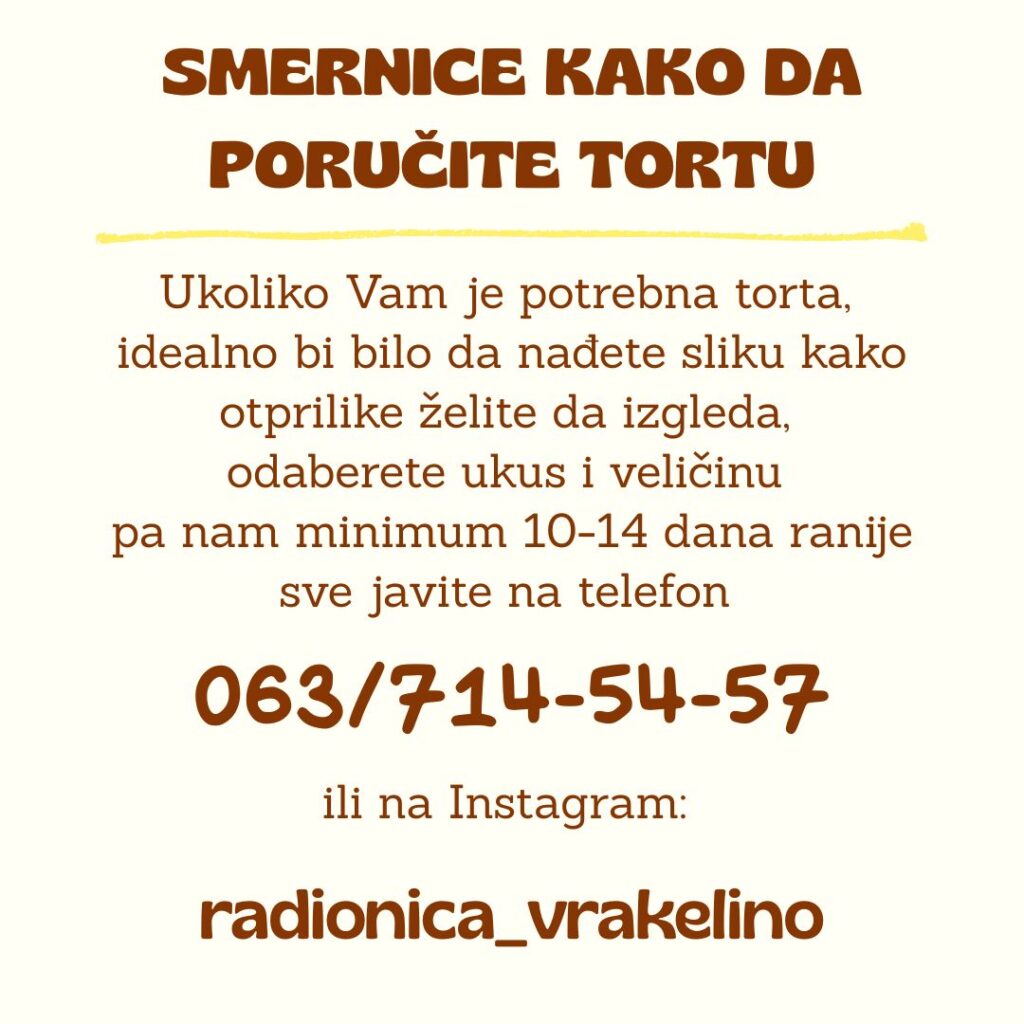 Smernice kako da poručite tortu